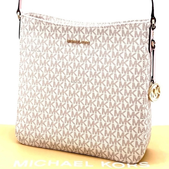 Michael Kors Large Messenger Crossbody Bag Powder Blush Multi - Picture 11 of 13